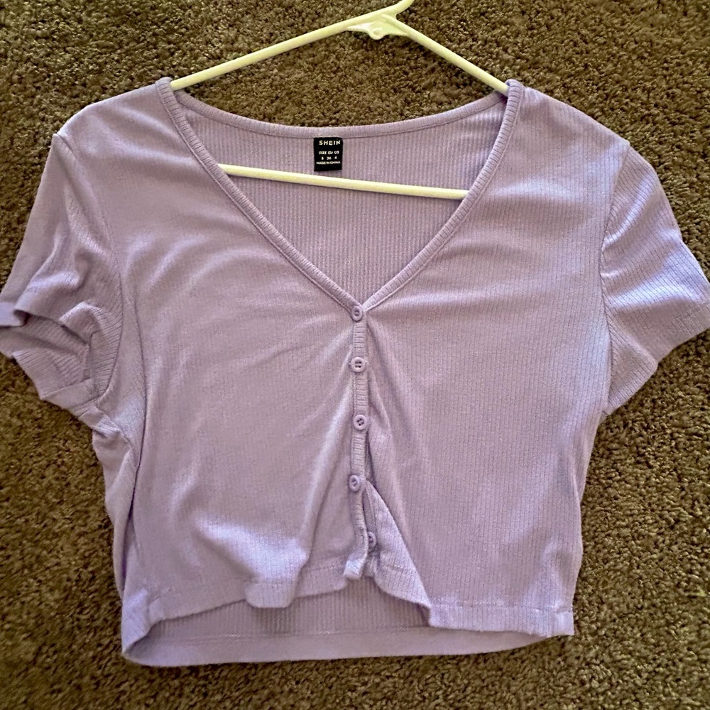 Lilac Bottom Up Crop from Shein
